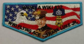 Wipala Wiki Lodge 432 2016 Flap Frank Luke Medal Of Honor Cond
