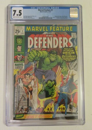 Marvel Feature 1 Cgc 7.  5 Key Hulk 1st Appearance And Origin The Defenders