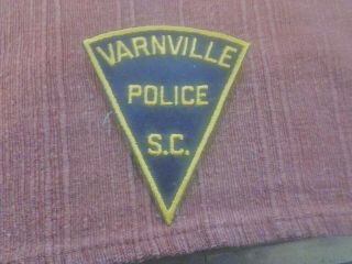 Vintage Police Patch Varnville Sc South Carolina