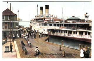 White Star Line Ss Tashmoo Port Huron Michigan 1907 - 15 Rotograph Co.  Postcard