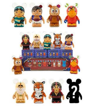 Disney Aladdin Vinylmation Complete Series Tray 16 Figures Jasmine Genie Abu 