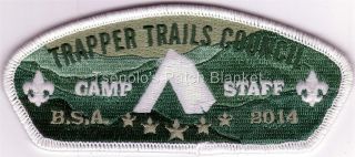 Trapper Trails Council 2014 Sa - 179 White Bdr Camp Staff Csp Glow In The Dark