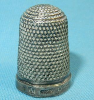 Antique Henry Griffiths & Son Sterling Silver Thimble Birmingham 1899 Number 17