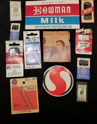 12 Vintage Needle Books 1940s Era Sewing Advertising & Boye & More