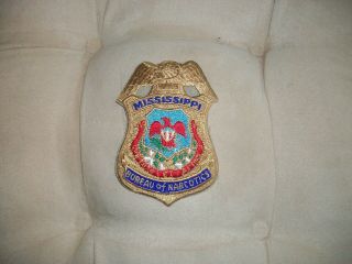 State Of Mississippi Bureau Of Narcotics Police Patch Jacket Patch 4 1/2 "