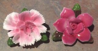 Vint Set of Chadwick / Miller Porcelain Flower Place Card Holders Made in Japan 3