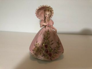 Josef Originals Girl With Pink Parasol Figurine