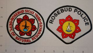 Rosebud Sioux Tribal Police And Dept.  Of Natural Resources–collectible Patches