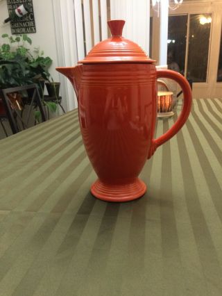 Vintage Homer Laughlin Fiesta Red/orange Coffee Pot Server