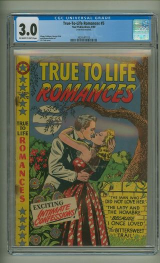 True - To - Life Romances 5 (cgc 3.  0) Ow/w Pages; L.  B.  Cole Cover; 1950 (c 24588)
