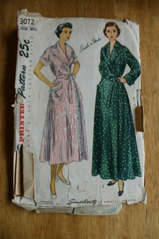 Vintage Simplicity Sewing Pattern Women 