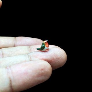 Tiny Robins Bird Ceramic Figurine Handmade Collectibles Miniature Cute