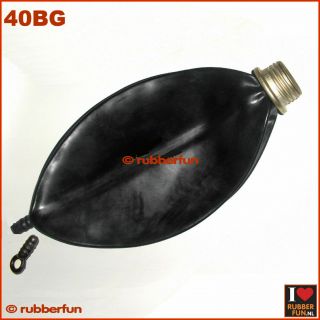 Rebreather Bag For Gas Mask - 3l - Black Rubber