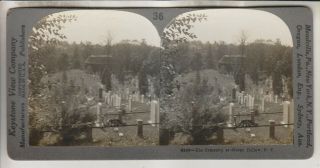 Vintage Stereoview - The Cemetery At Sleepy Hollow York