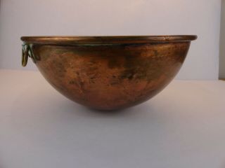 Copper Mixing Bowl Made in England 10.  5 Inch 2