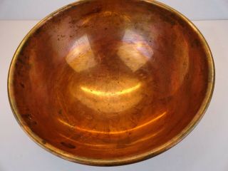 Copper Mixing Bowl Made in England 10.  5 Inch 3
