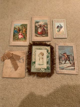 Antique & Vintage School Cards Of Merit With Two Misc.  Items
