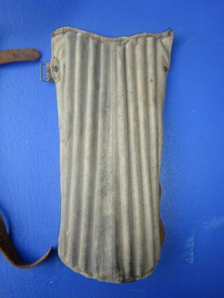 Early 1900 ' s Vintage Reeded Baseball Catcher ' s Shin Guards 2