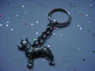 Australian Cattle Dog Pewter Keychain Christmas Ornament Key Ring Heeler Puppy