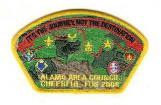Boy Scout Patch Alamo Area Council Sa - 31 Csp Fos Cheerful Yellow Border