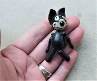 1920s Wooden Felix The Cat Jointed Toy Novelty Vintage