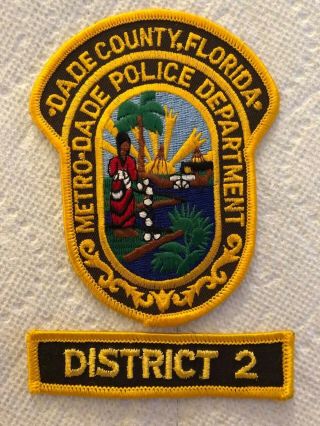 Dade County Florida Police Department District 2 Patch