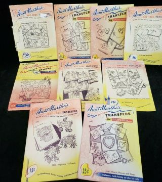 10 Vintage Embroidery Transfer Patterns All Aunt Martha 