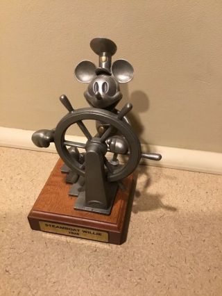 Mickey Mouse Steamboat Willie Pewter Walt Disney World Limited Edition Hudson Le