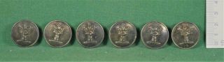 Antique Livery Buttons Set Of 6 (r219)
