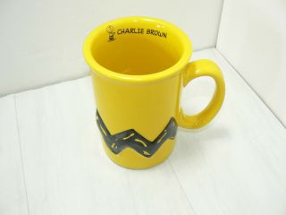 Large Bright Yellow Charlie Brown Mug 3d Raised Tshirt Tall 16 Ounce Ships