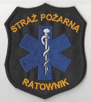 Poland Patch Fire Firefighter Ems Rescue Straz Pozarna Ratownik -