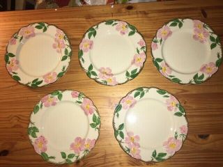Vintage Franciscan Desert Rose 10 1/2” Dinner Plates California Set Of 6