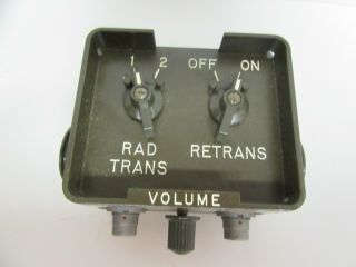 Vintage Military Radio Control Set C - 2299 Vrc Relay Control Box Nos 1979