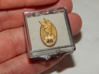 Rare Tinker Bell Walt Disney World 25 Years Service Award Pin