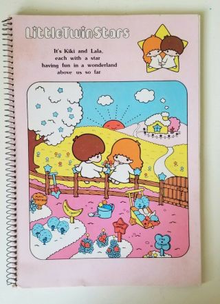 Vintage Sanrio 1976 Little Twin Stars Notebook 7 " X 10 "