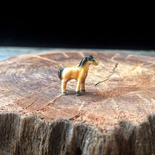 Tiny Horse Ceramic Figurine Handmade Collectibles Dollhouse Miniature Zodiac 3