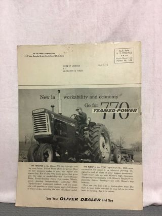 1959 Better Farming Oliver Tractor 