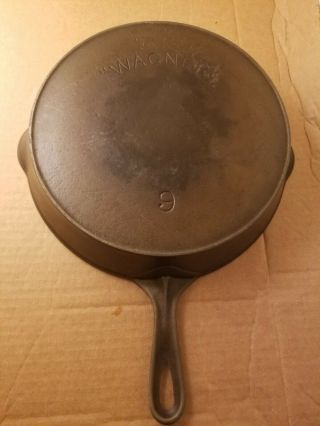 Cast Iron Skillet Pre Seasoned 9 Wagner Arch Logo Stove Oven