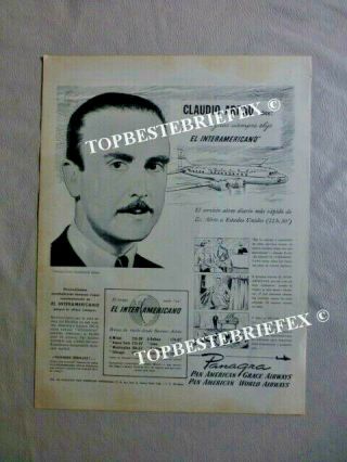 Claudio Arrau Panagra Ad Advertising Page Spanish Clipping Of Argentine 1949