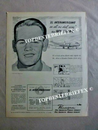 Jack Kramer Panagra Ad Advertising Page Spanish Clipping Of Argentine 1949