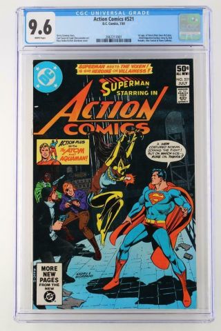 Action Comics 521 - Near - Cgc 9.  6 Nm,  Dc 1981 - Superman 1st App Vixen