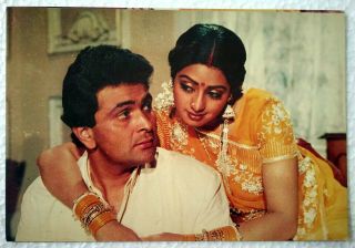 Bollywood India Actors - Rishi Kapoor - Sridevi - Post Card Postcard