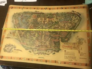 Disneyland Map 1958 Rolled Not Folded