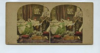 Year After Marriage - Hand Tinted Stereoview C1850s By Elliott