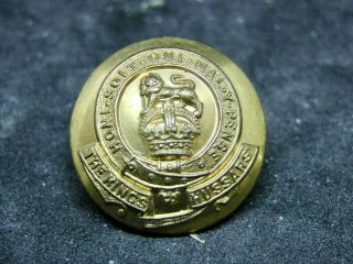 The Kings 15th Hussars (not Royal) 21mm Gilt Coat Button 1920 Only Very Rare
