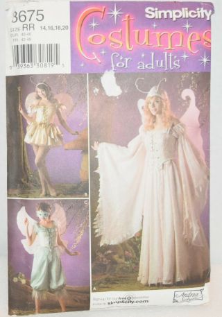 Simplicity Pattern 3675 14 16 18 20 Angel Or Fairy Costume Cosplay