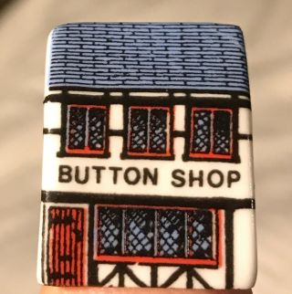 Birchcroft China Miniature House Thimble 1 " Button Shop Great Britain