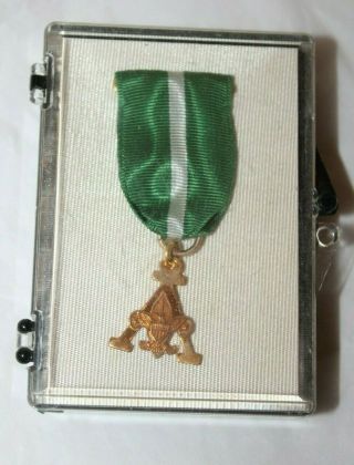 Vintage Bsa Scouters Training Award Medal 10k Gold Filled -