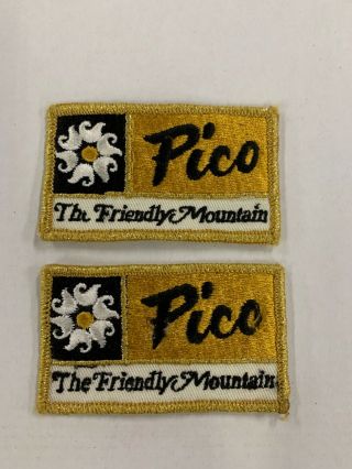 Vintage Pico Mountain Ski Snowboard Patch Ski Resort