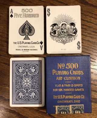 Antique Us Playing Cards 500 Five Hundred Deck United States Vintage Bicycle